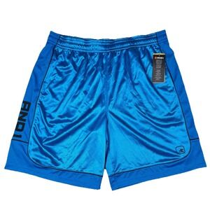 AND1 All Courts Game Shorts Mens 2XL Blue Basketball Sports Athletic Shiny